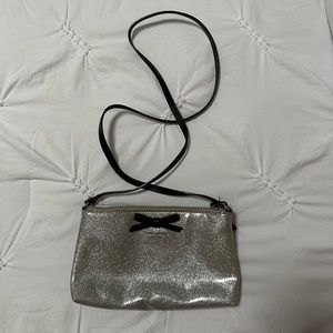 Kate Spade Silver Glitter Crossbody